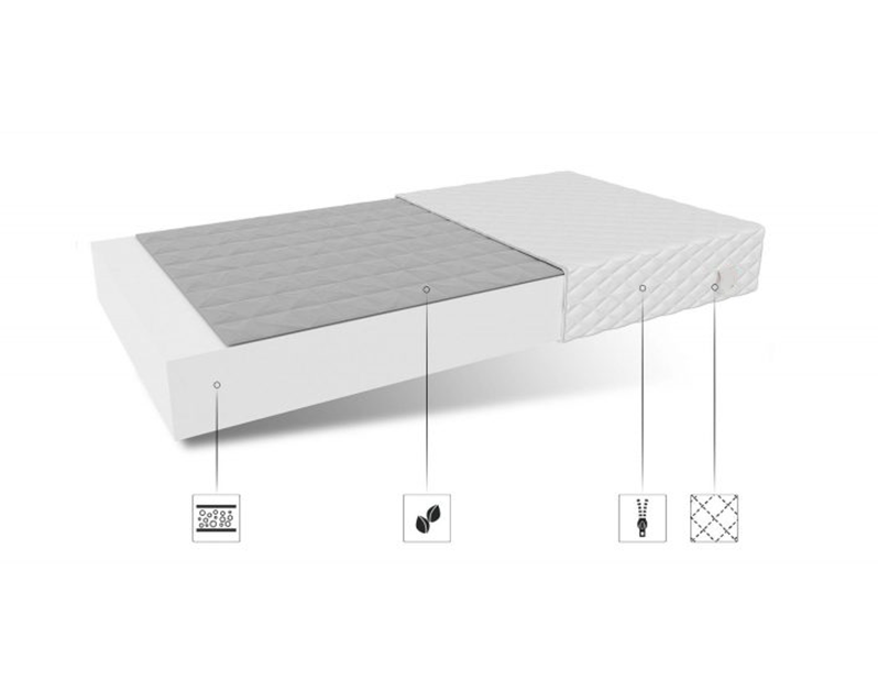 Čiužinys MAŽYLIS (storis : 9 cm, kietumas : H2 vidutinio minkštumo) - Image 3