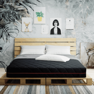 Čiužinys DEBESYS (storis : 24 cm, kietumas : H3/H2 vidutinio kietumo/vidutinio minkštumo)