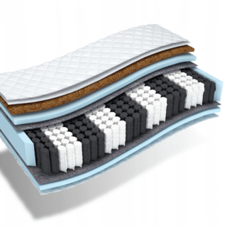 Čiužinys PUSNIS (storis : 24 cm, kietumas : H3/H4 vidutinio kietumo/kietas)