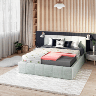 Čiužinys VALENSIJA (storis : 18 cm, kietumas : H3/H4 vidutinio kietumo/kietas)