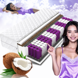 Čiužinys ALYVOS (storis : 17 cm, kietumas : H3/H4 vidutinio kietumo/kietas)