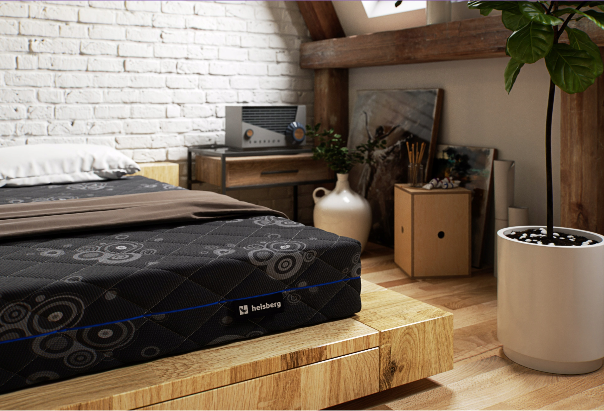 Čiužinys 140x200 DARK išskirtinis H3 kišeninių zonų MASAŽINIS kokosas 24cm HEISBERG - Image 5